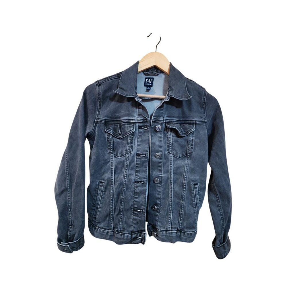 Gap Denim Jean Jacket  Black Womens Size XS